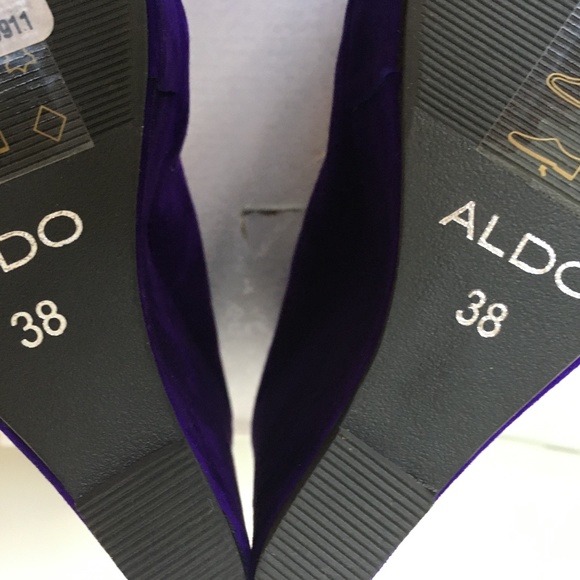 ALDO Purple Suede Platform Wedges Siz 38 BNIB! - Picture 6 of 15